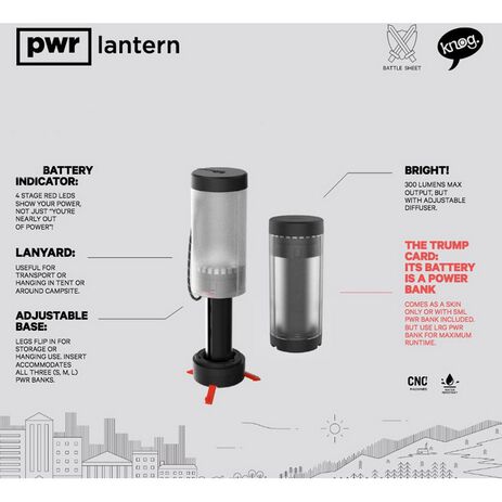_Knog PWR Modular Lantern (No Battery) | KN12073 | Greenland MX_
