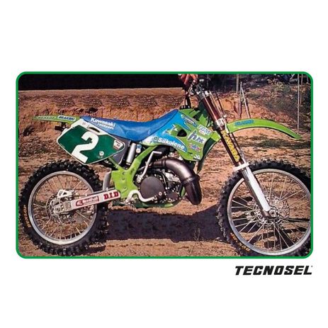 _ Housse de Selle Tecnosel Replica Team Kawasaki 1996 KX 125/250 94-98 | 14V01 | Greenland MX_