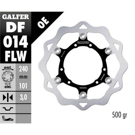 _Galfer Front Brake Disk Floating Flower Type Honda CRF 450 F/R 01-14 240x3mm | DF014FLW | Greenland MX_